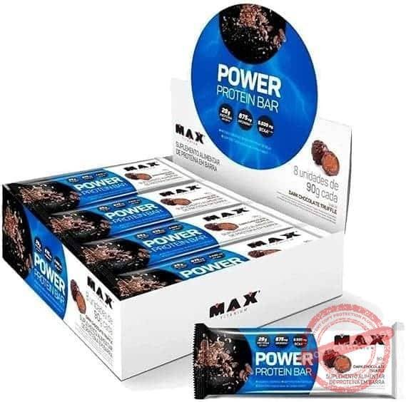 Max-Titanium-Power-Protein-Bar-8-Unid-90G-Sabor-Dark-Chocolate-Truffle.jpg Max Titanium Power Protein Bar (8 Unid - 90G) - Sabor Dark Chocolate Truffle - Imagem 1