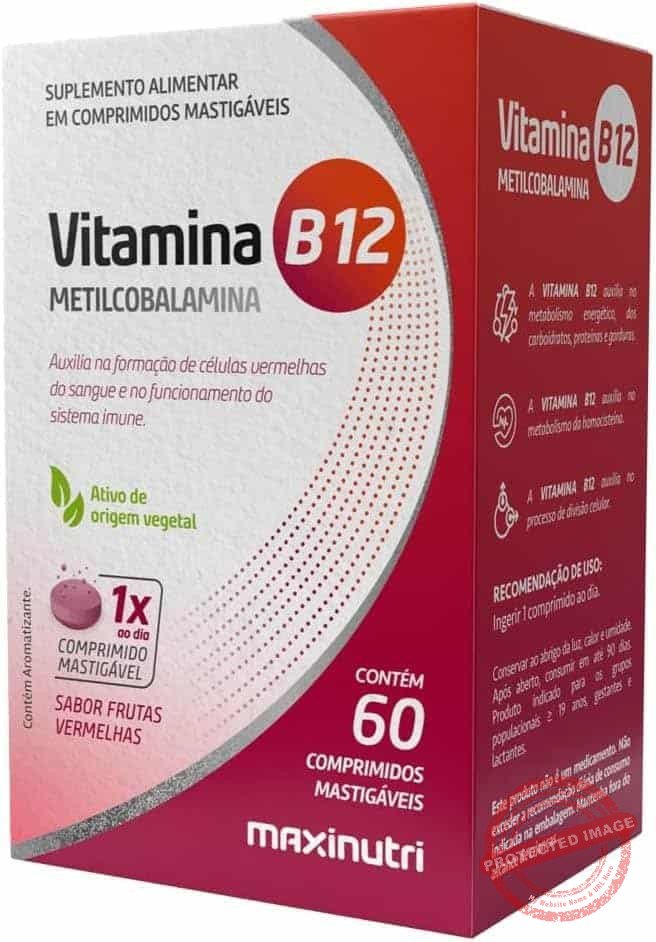 Maxinutri-Vitamina-B12-Comprimidos-Mastigaveis-60-Comp-Unico.jpg Maxinutri Vitamina B12 Comprimidos Mastigáveis (60 Comp) Único - Imagem 1