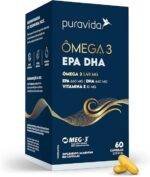 Puravida Suplemento alimentar Ômega 3 EPA DHA 60 cápsulas