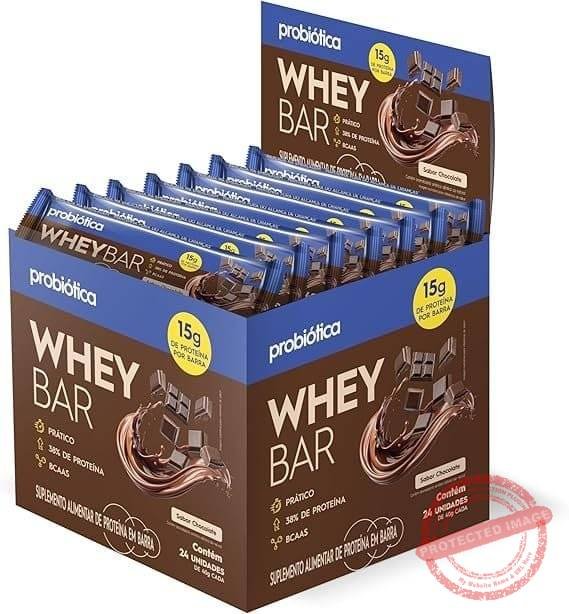 Whey-Bar-High-Protein-Chocolate-Probiotica-40-G-24-Unidades.jpg Whey Bar High Protein, Chocolate, Probiótica, 40 G, 24 Unidades - Imagem 1